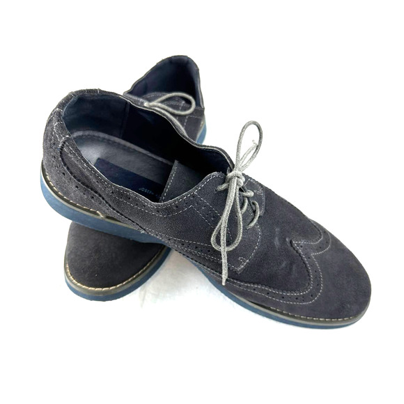 Josef Abboud Gray Grey Suede Oxford Shoe Size 12 - Picture 7 of 9